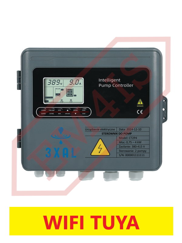 Sterownik pompy ściekowej 3XAL PRO TUYA dla 1 pompy 230V lub 400V + kontrola po Wifi