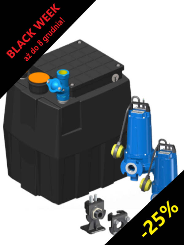 PRATIKA 200 E6-DA/M2-DA Przepompownia ścieków wewnętrzna (kompaktowa)