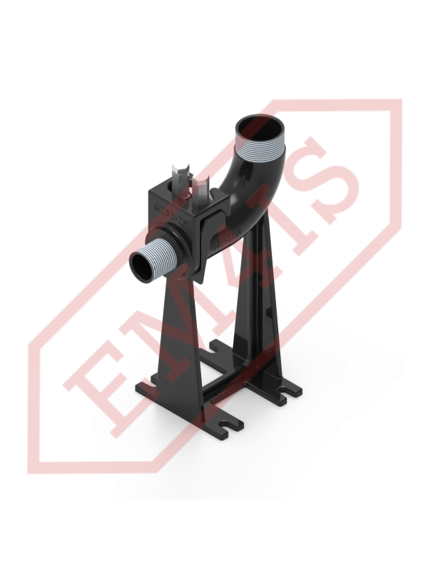 GZH Stopa sprzęgająca kolanowa wysoka z gwintem zew./zew.