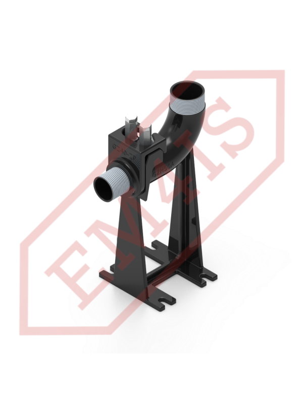 GZH Stopa sprzęgająca kolanowa wysoka z gwintem zew./zew.