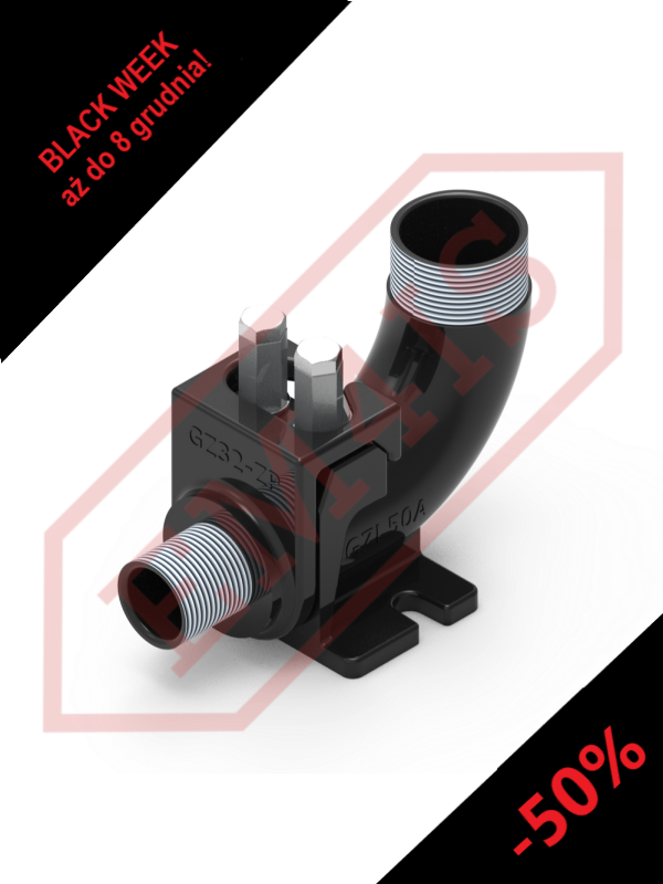 GZL50 Stopa sprzęgająca kolanowa niska z gwintem zew. 2" (2 cale)