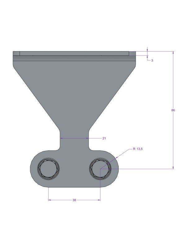 Wspornik prowadnic EM4IS WP-FL50 do pomp FLYGT (prowadnice Ø26,9x2, rozstaw 38 mm)