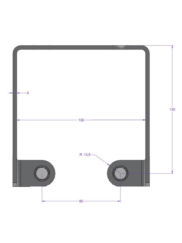 Wspornik prowadnic WP-L80 (prowadnice Ø26,9x2, rozstaw 80 mm) do pomp zatapialnych