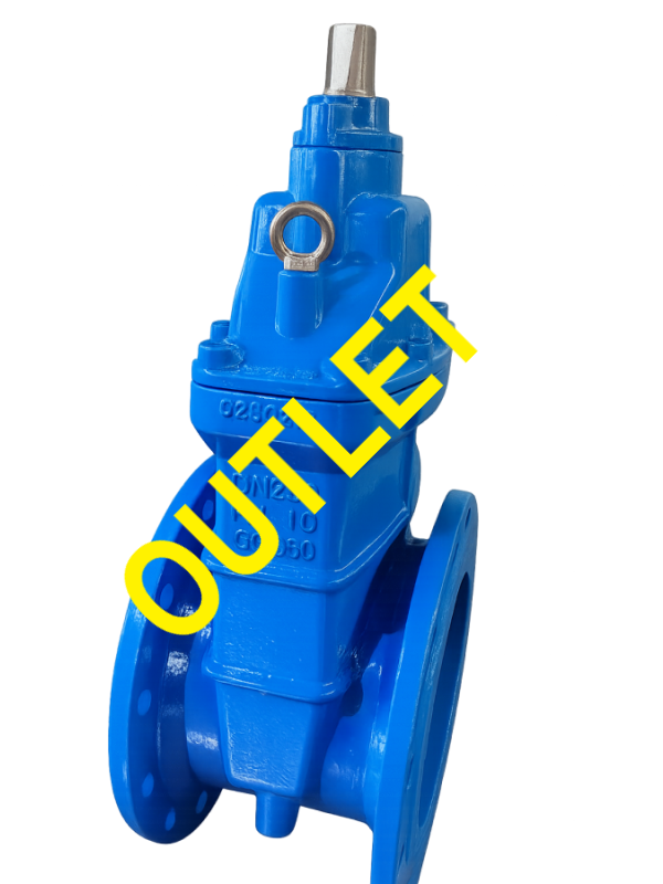 ZKO-K Zasuwa klinowa ogumowana kołnierzowa do ścieków - DN80 PN16 - OUTLET